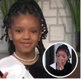 Montoia Murray, a 9-year-old Houston student, celebrates winning first place in an MLK Oratory Contest.